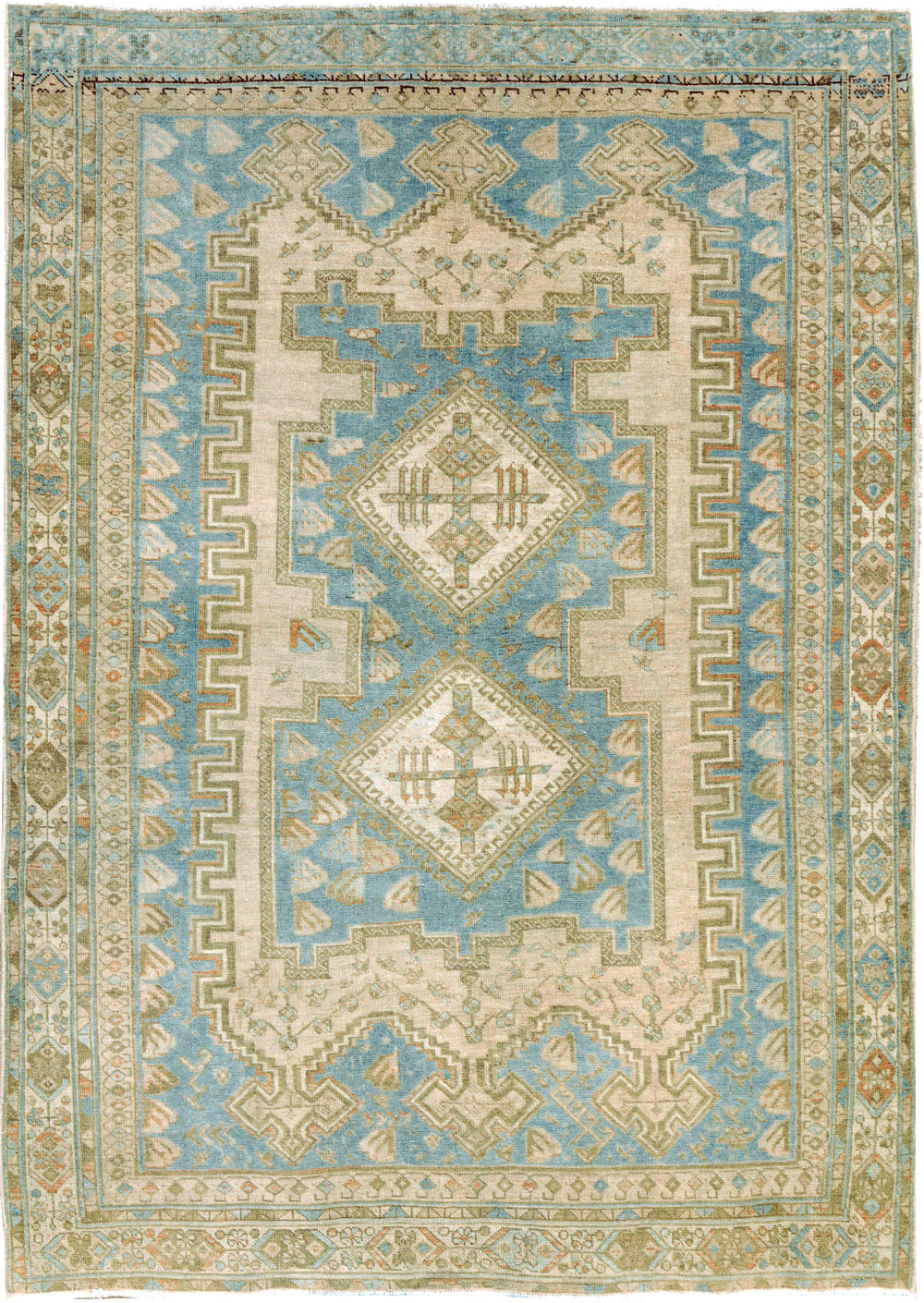 Vintage Persian Afshar Accent Rug, No.27588 - Gsblank