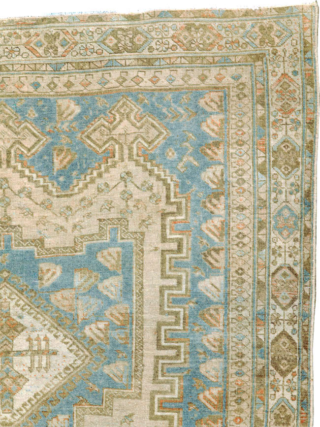 Vintage Persian Afshar Accent Rug, No.27588 - Gsblank