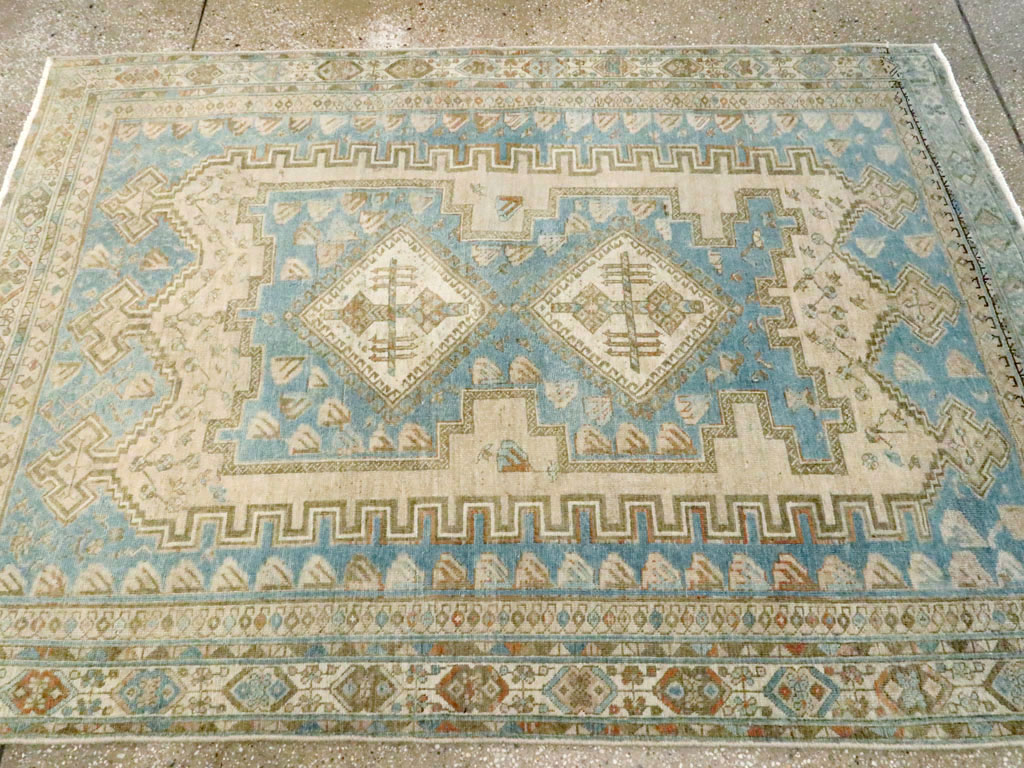 Vintage Persian Afshar Accent Rug, No.27588 - Gsblank