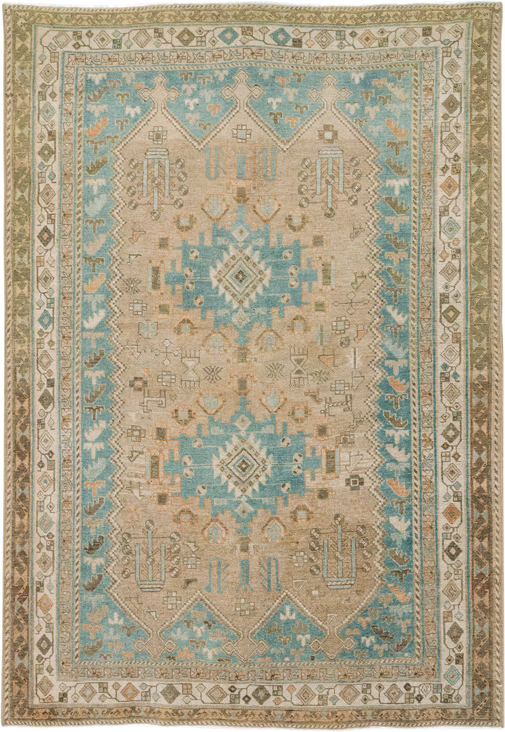 Vintage Persian Afshar Rug, No.27589 - Gsblank