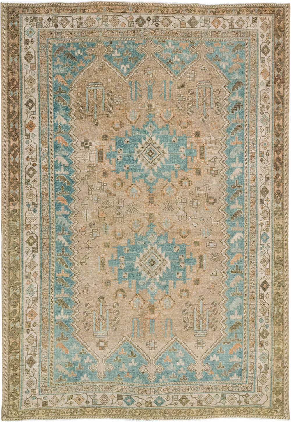 Vintage Persian Afshar Rug, No.27589 - Gsblank