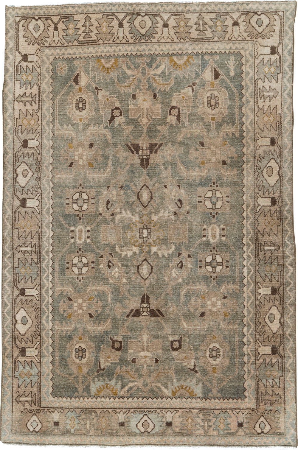 Vintage Persian Malayer Accent Rug, No.27591 - Gsblank
