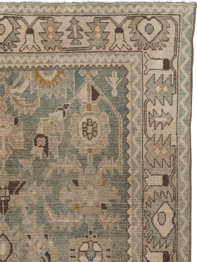 Vintage Persian Malayer Accent Rug, No.27591 - Gsblank