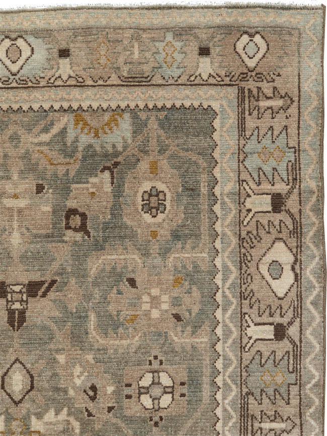 Vintage Persian Malayer Accent Rug, No.27591 - Gsblank