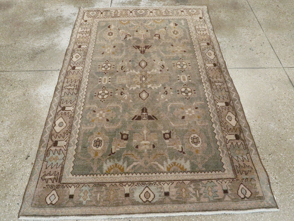 Vintage Persian Malayer Accent Rug, No.27591 - Gsblank