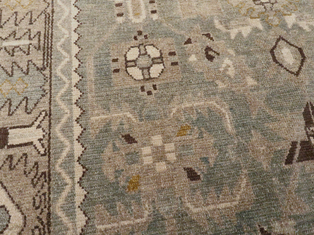 Vintage Persian Malayer Accent Rug, No.27591 - Gsblank