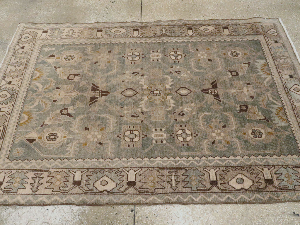 Vintage Persian Malayer Accent Rug, No.27591 - Gsblank