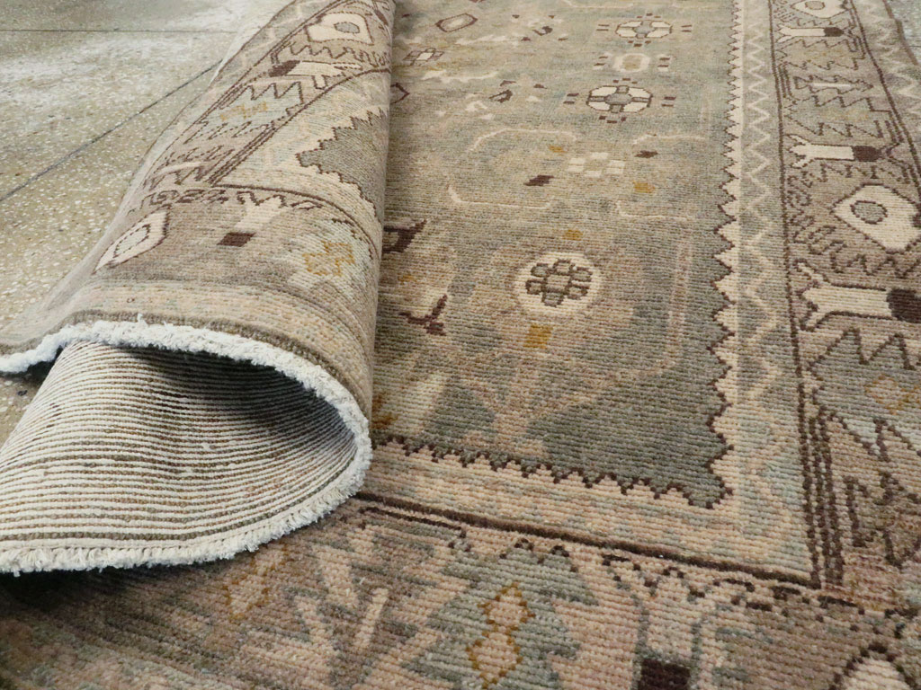 Vintage Persian Malayer Accent Rug, No.27591 - Gsblank