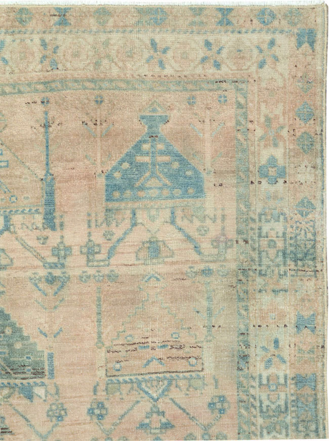 Vintage Persian Afshar Throw Rug, No.27600 - Gsblank