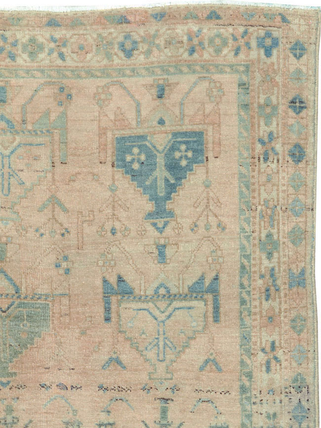 Vintage Persian Afshar Throw Rug, No.27600 - Gsblank