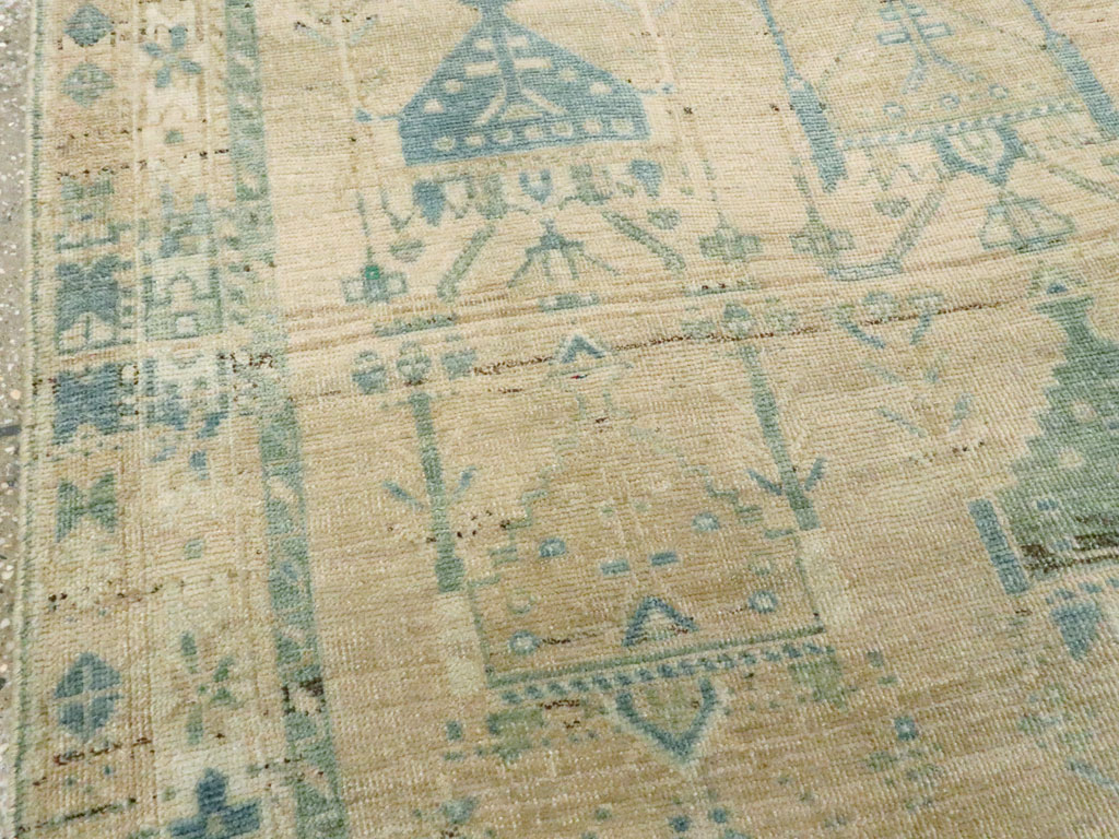 Vintage Persian Afshar Throw Rug, No.27600 - Gsblank