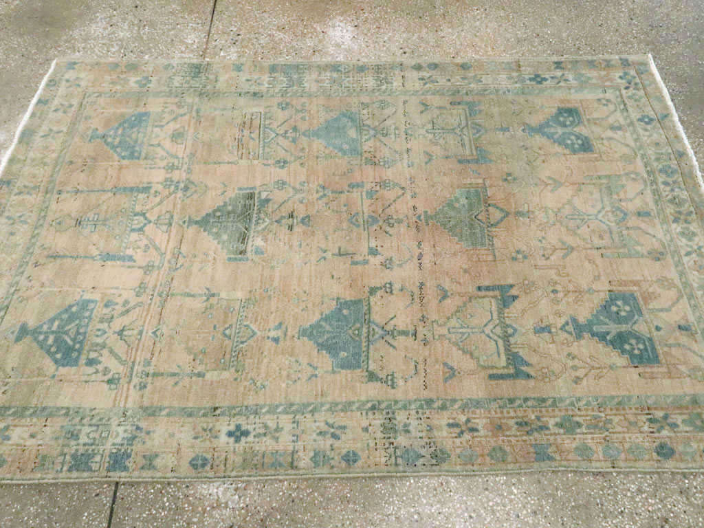 Vintage Persian Afshar Throw Rug, No.27600 - Gsblank