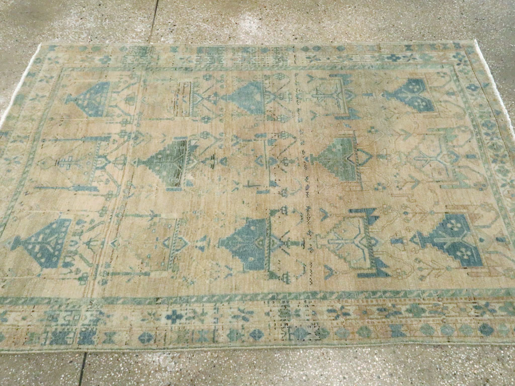 Vintage Persian Afshar Throw Rug, No.27600 - Gsblank