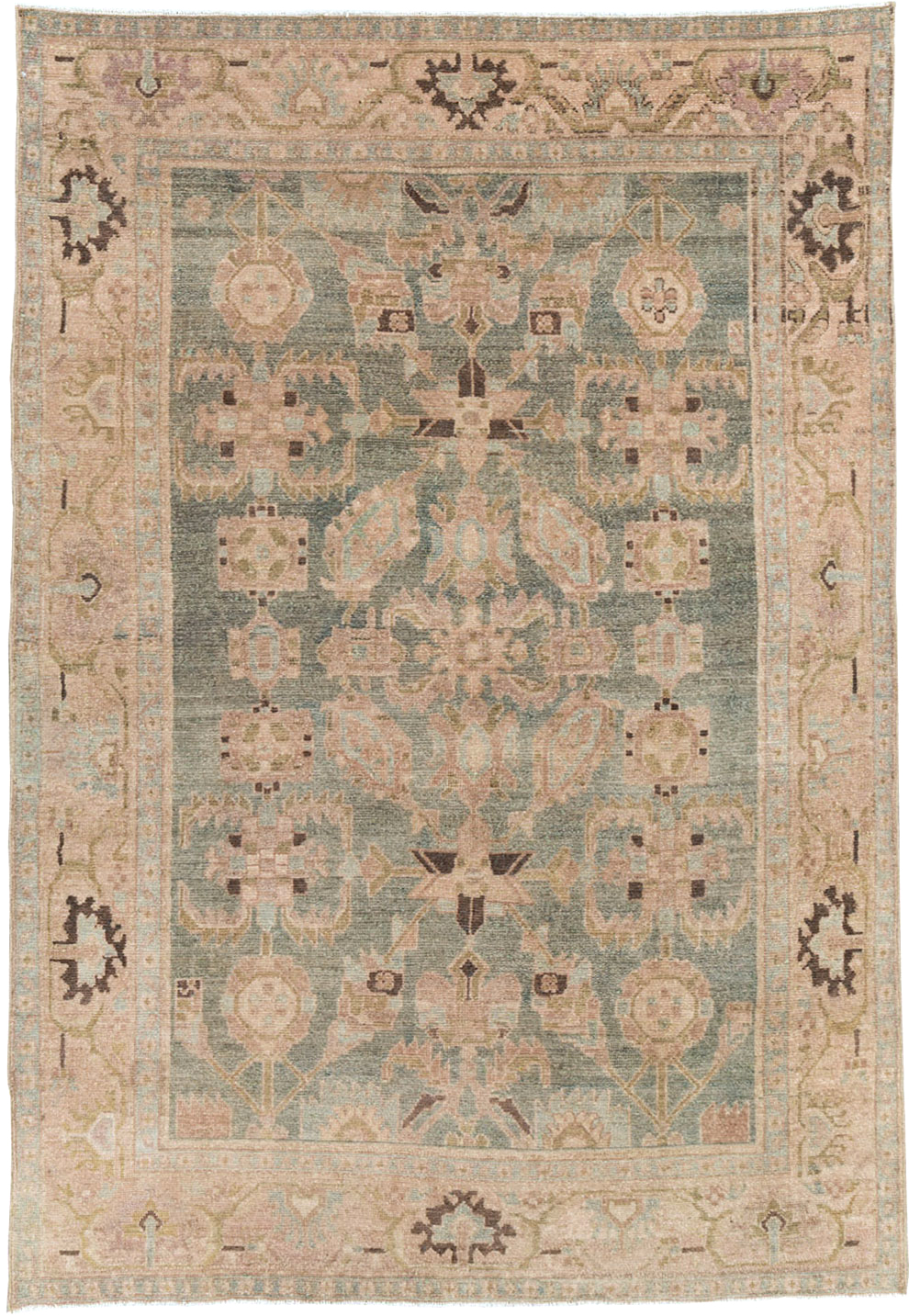 Vintage Persian Malayer Accent Rug, No.27602 - Gsblank