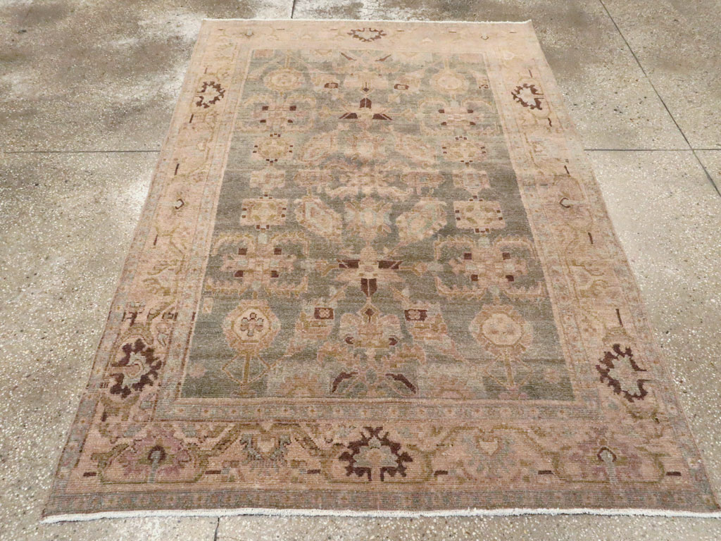 Vintage Persian Malayer Accent Rug, No.27602 - Gsblank