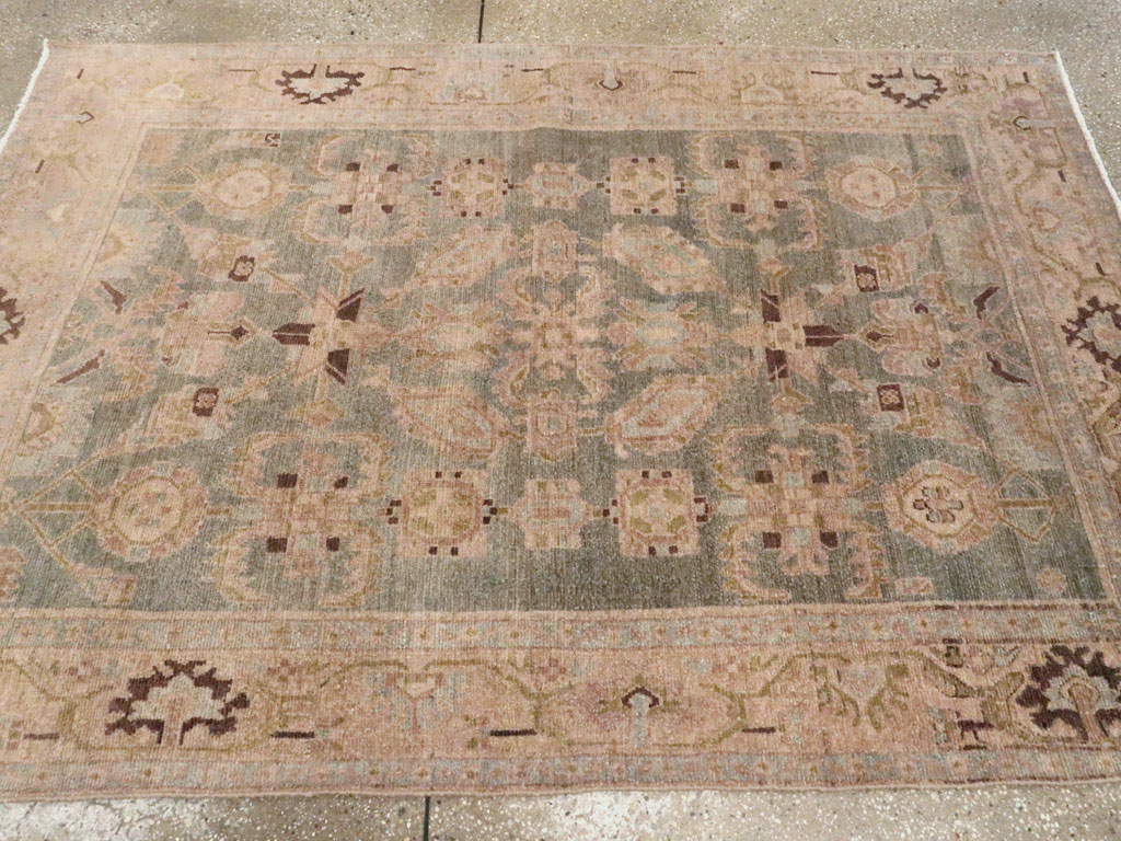 Vintage Persian Malayer Accent Rug, No.27602 - Gsblank