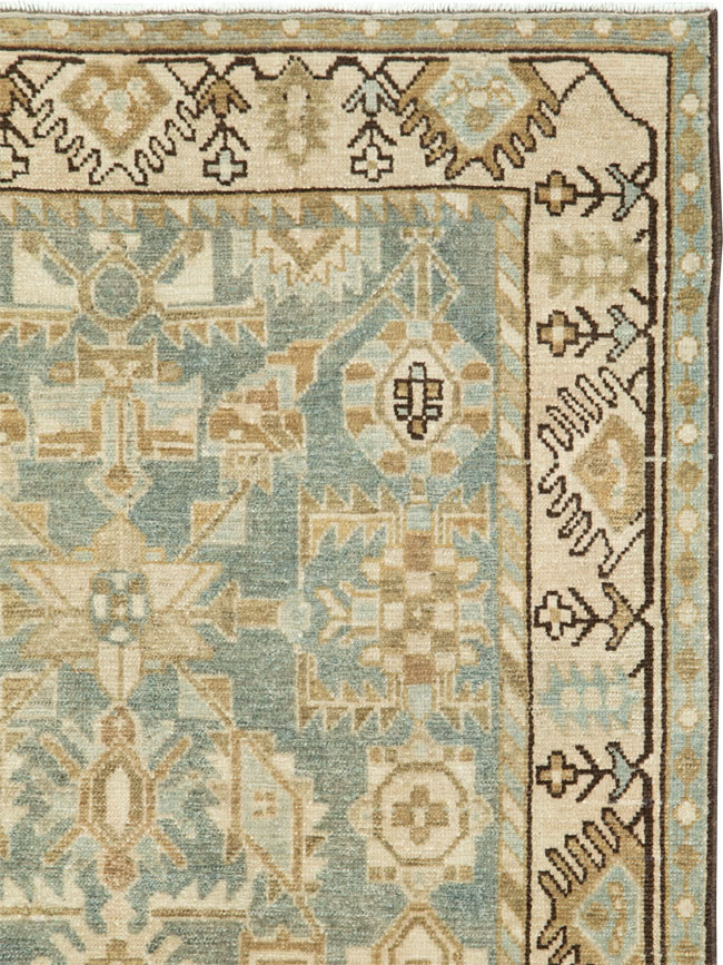 Vintage Persian Malayer Throw Rug, No.27603 - Gsblank