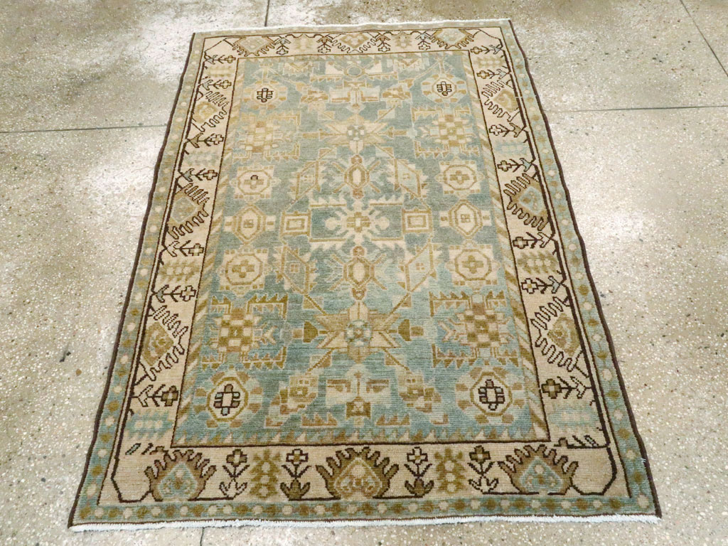 Vintage Persian Malayer Throw Rug, No.27603 - Gsblank
