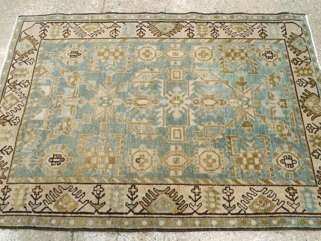 Vintage Persian Malayer Throw Rug, No.27603 - Gsblank