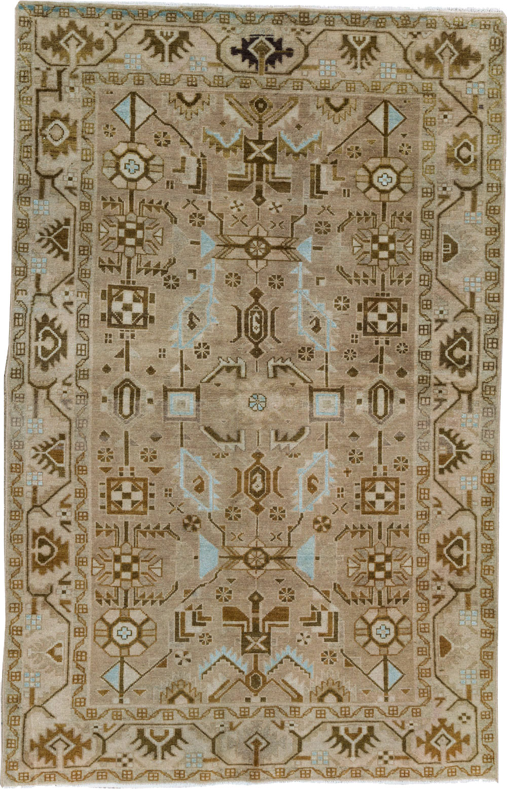 Vintage Persian Malayer Accent Rug, No.27604 - Gsblank