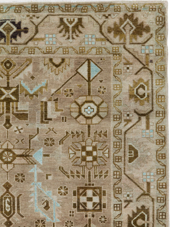 Vintage Persian Malayer Accent Rug, No.27604 - Gsblank