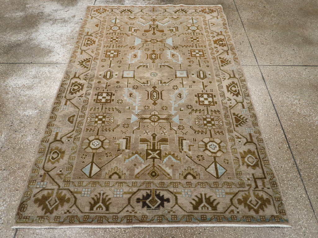 Vintage Persian Malayer Accent Rug, No.27604 - Gsblank