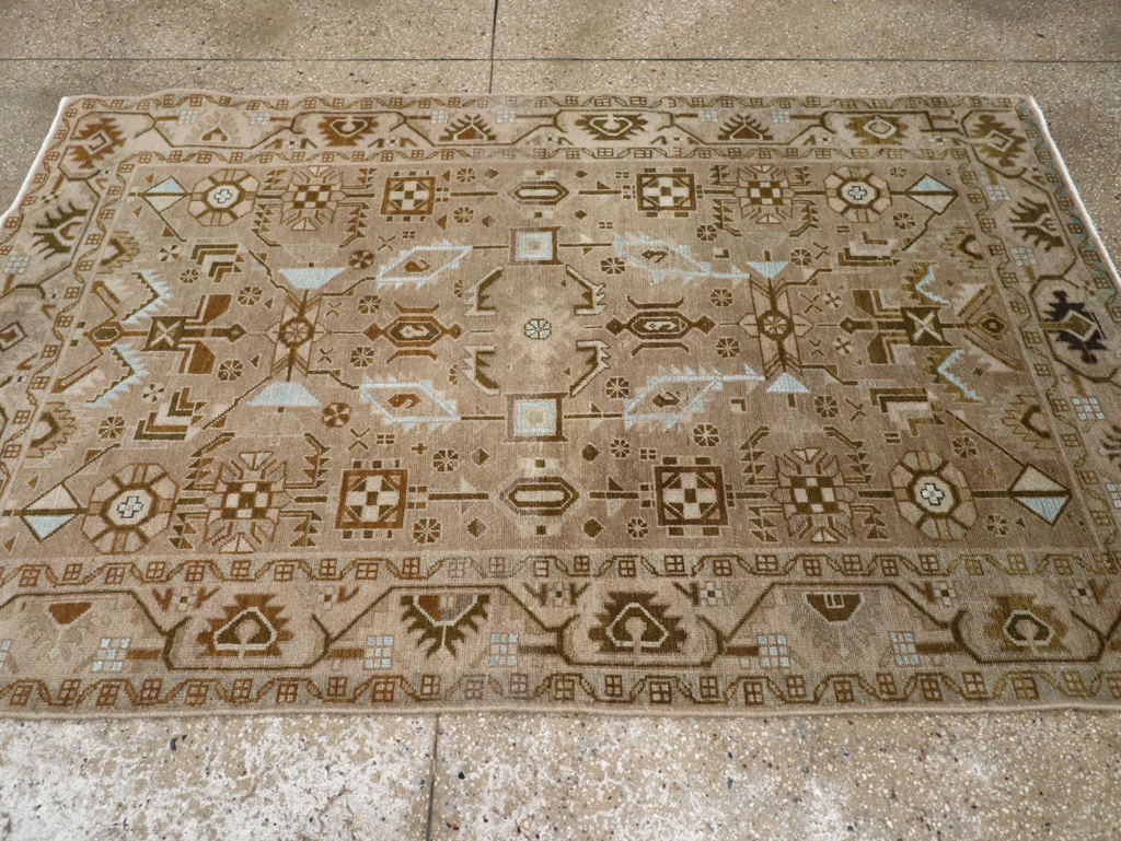 Vintage Persian Malayer Accent Rug, No.27604 - Gsblank