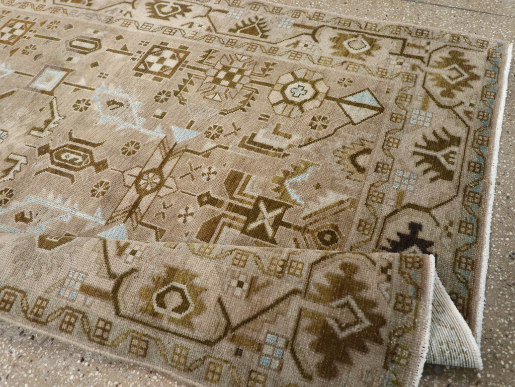 Vintage Persian Malayer Accent Rug, No.27604 - Gsblank