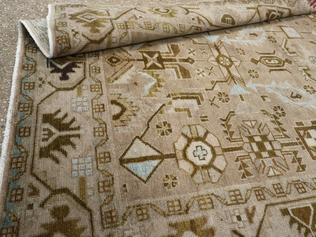 Vintage Persian Malayer Accent Rug, No.27604 - Gsblank