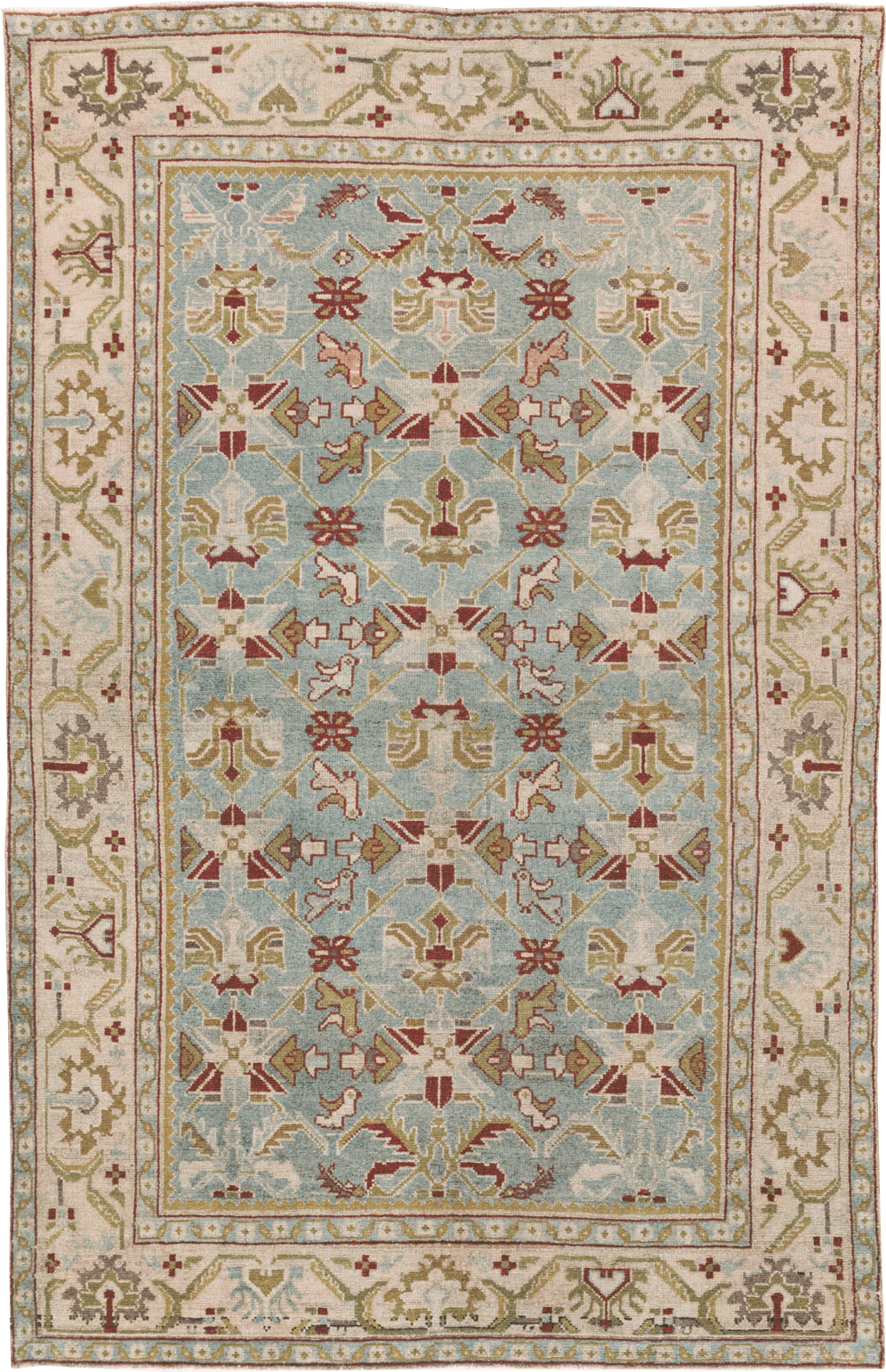 Vintage Persian Malayer Accent Rug, No.27608 - Gsblank