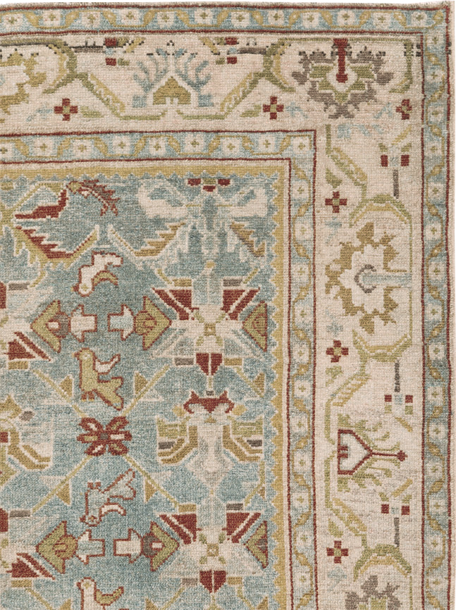 Vintage Persian Malayer Accent Rug, No.27608 - Gsblank
