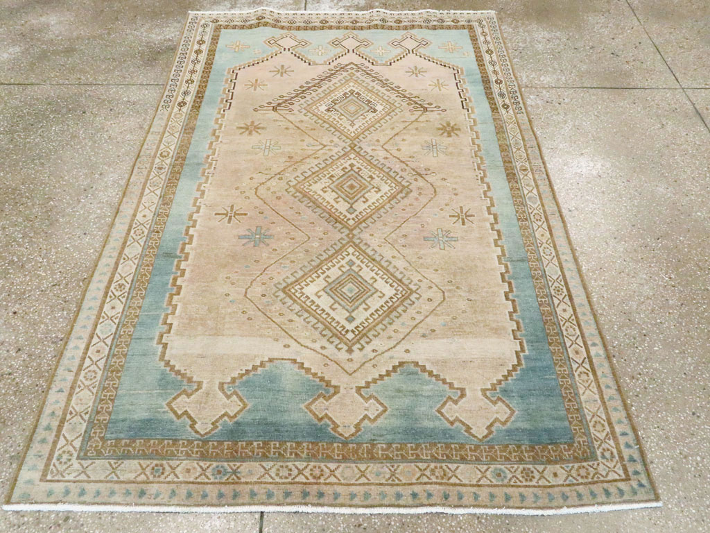 Vintage Persian Afshar Accent Rug, No.27609 - Gsblank