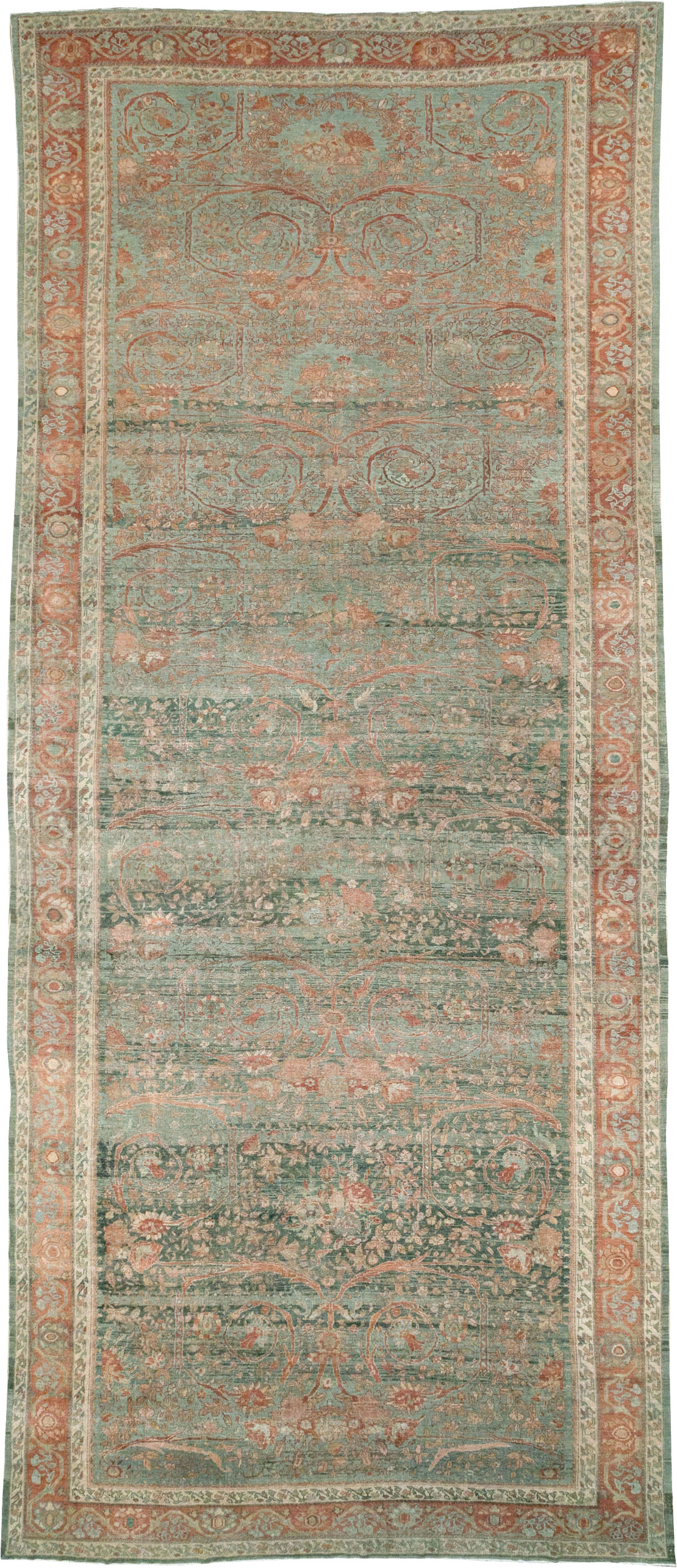 Antique Persian Mahal Long and Narrow Oversize Carpet, No.27623 - Gsblank