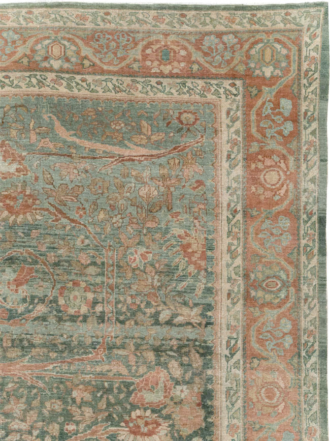 Antique Persian Mahal Long and Narrow Oversize Carpet, No.27623 - Gsblank