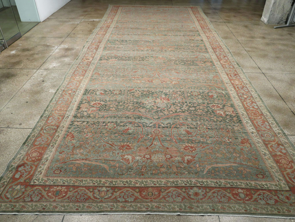 Antique Persian Mahal Long and Narrow Oversize Carpet, No.27623 - Gsblank