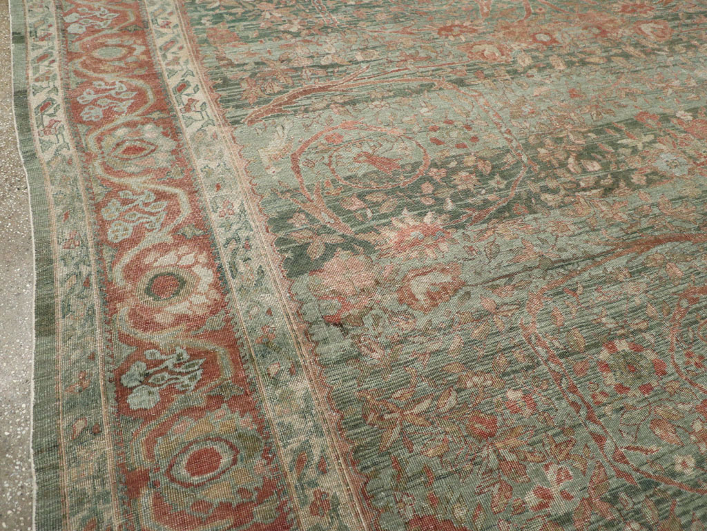 Antique Persian Mahal Long and Narrow Oversize Carpet, No.27623 - Gsblank