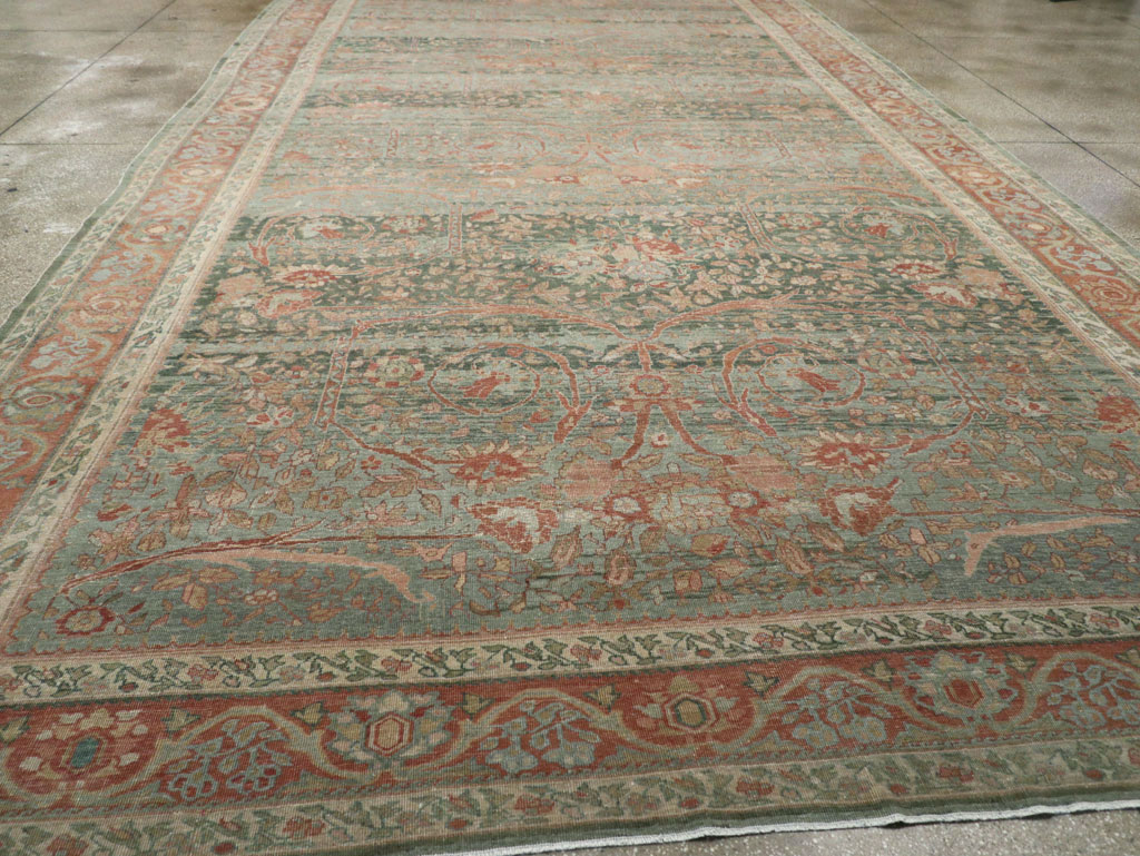 Antique Persian Mahal Long and Narrow Oversize Carpet, No.27623 - Gsblank