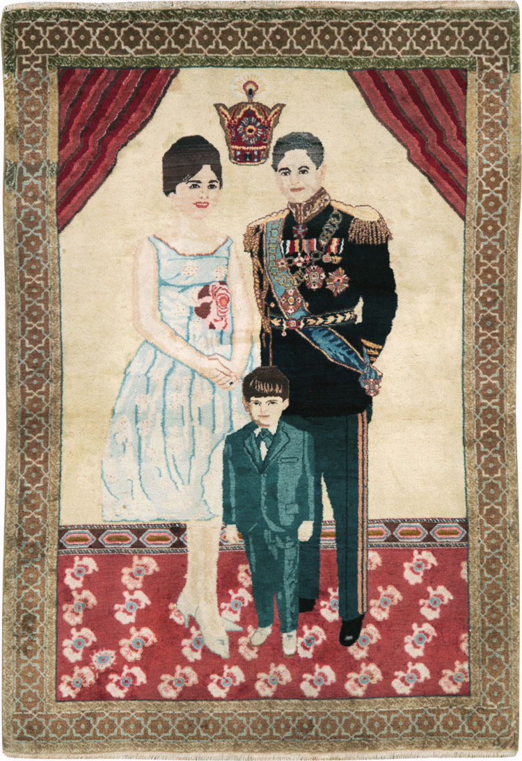 Vintage Persian Tabriz Pictorial Rug, No.27629 - Gsblank