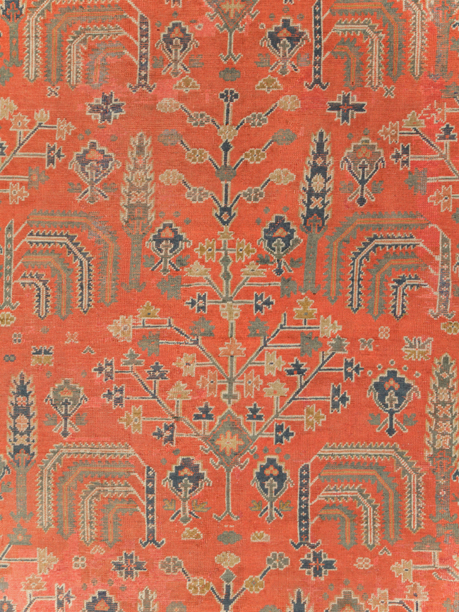 Antique Turkish Oushak Room Size Carpet, No.27634 - Gsblank