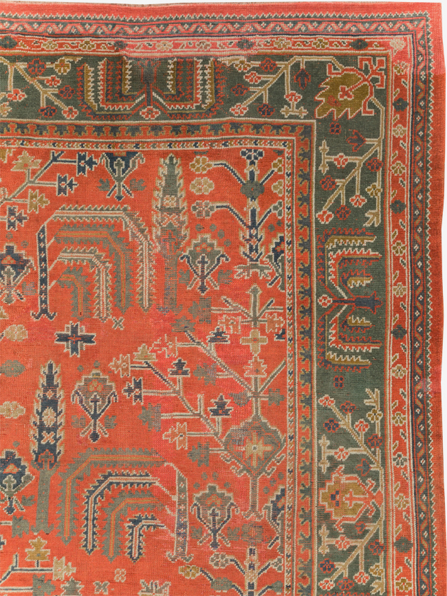 Antique Turkish Oushak Room Size Carpet, No.27634 - Gsblank