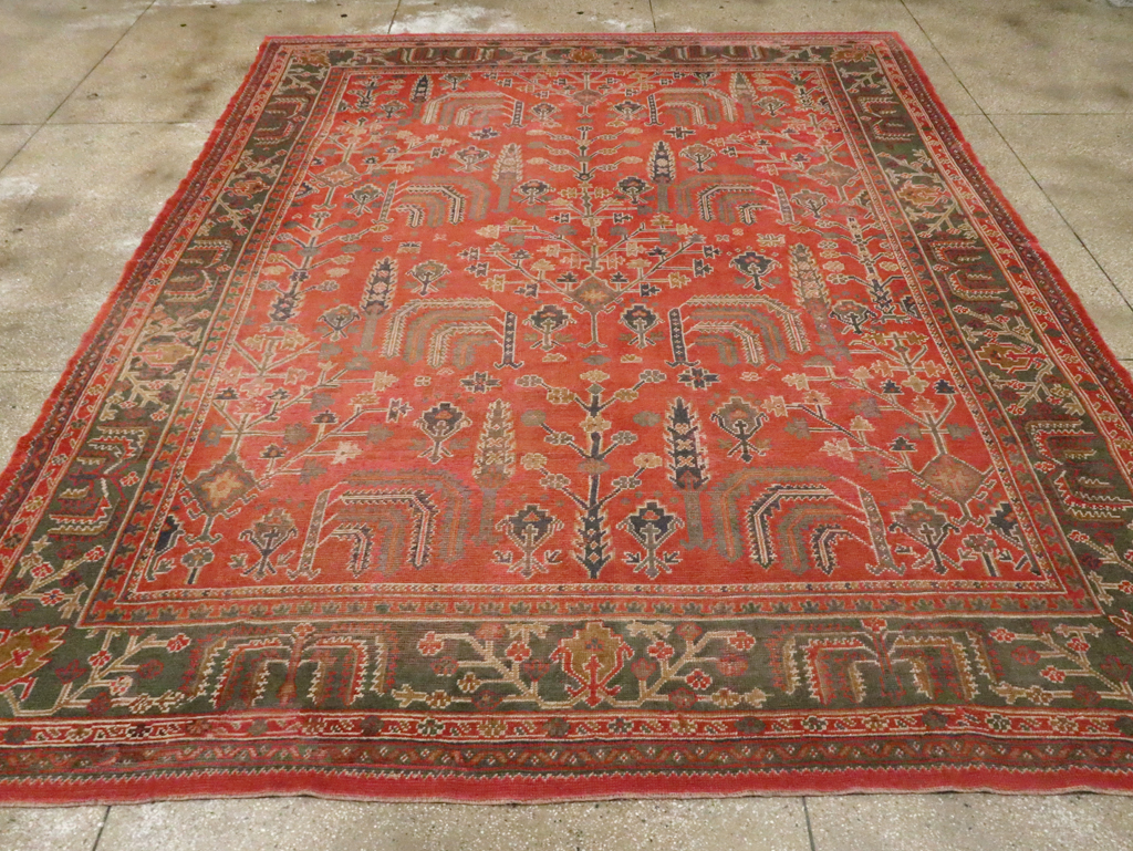 Antique Turkish Oushak Room Size Carpet, No.27634 - Gsblank
