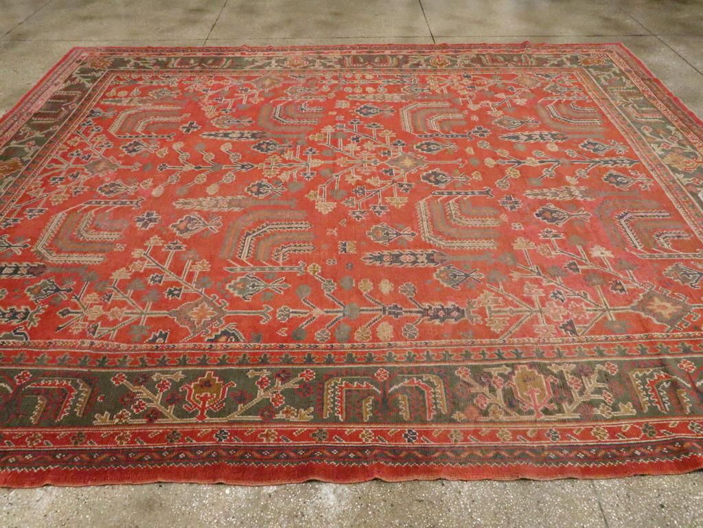 Antique Turkish Oushak Room Size Carpet, No.27634 - Gsblank