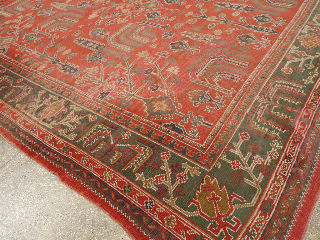 Antique Turkish Oushak Room Size Carpet, No.27634 - Gsblank