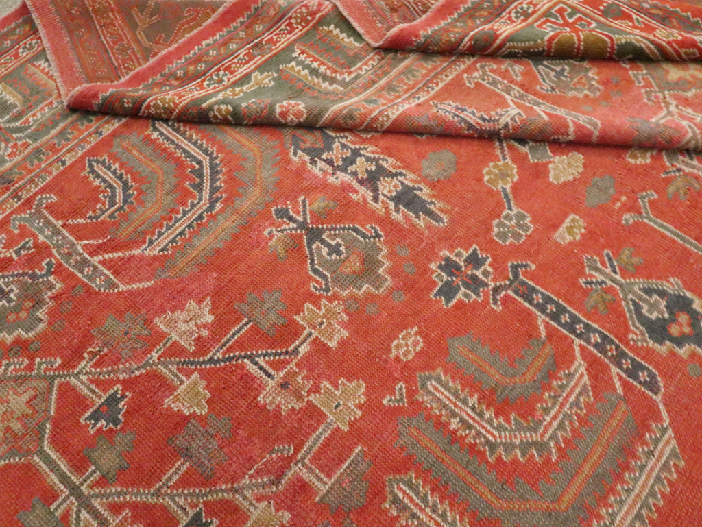 Antique Turkish Oushak Room Size Carpet, No.27634 - Gsblank