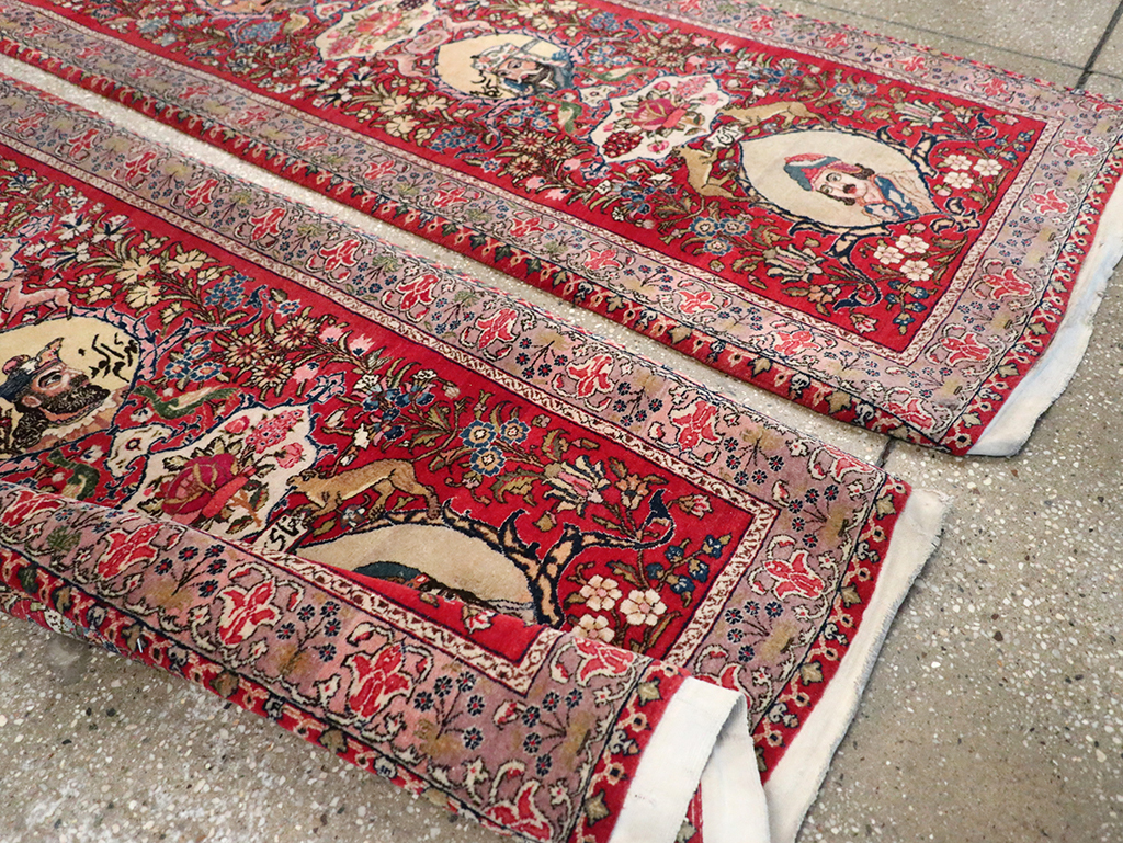 Vintage Persian Tabriz Pictorial Rug, No.27639 - Gsblank