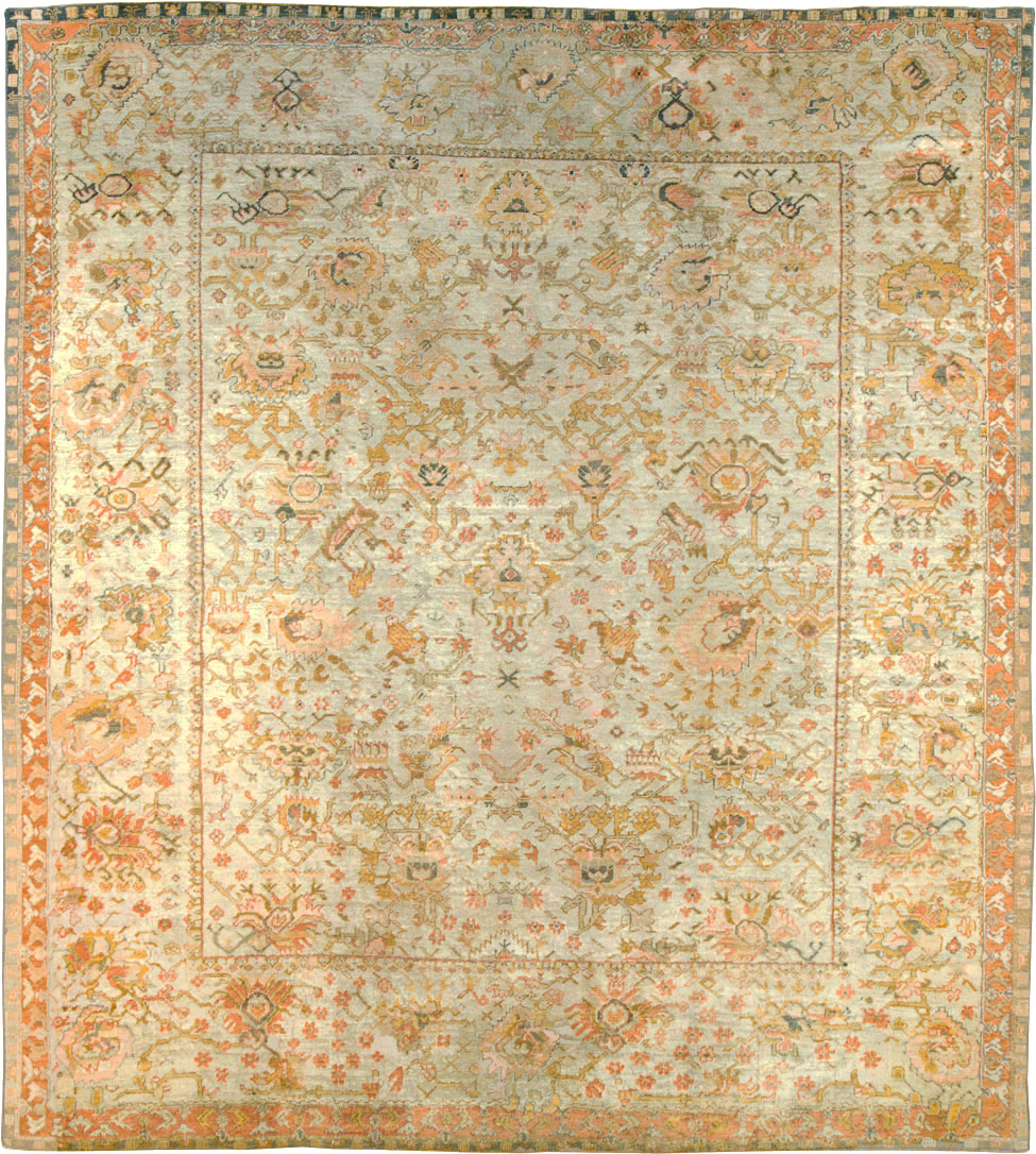 Antique Turkish Oushak Carpet, No.27644 - Gsblank