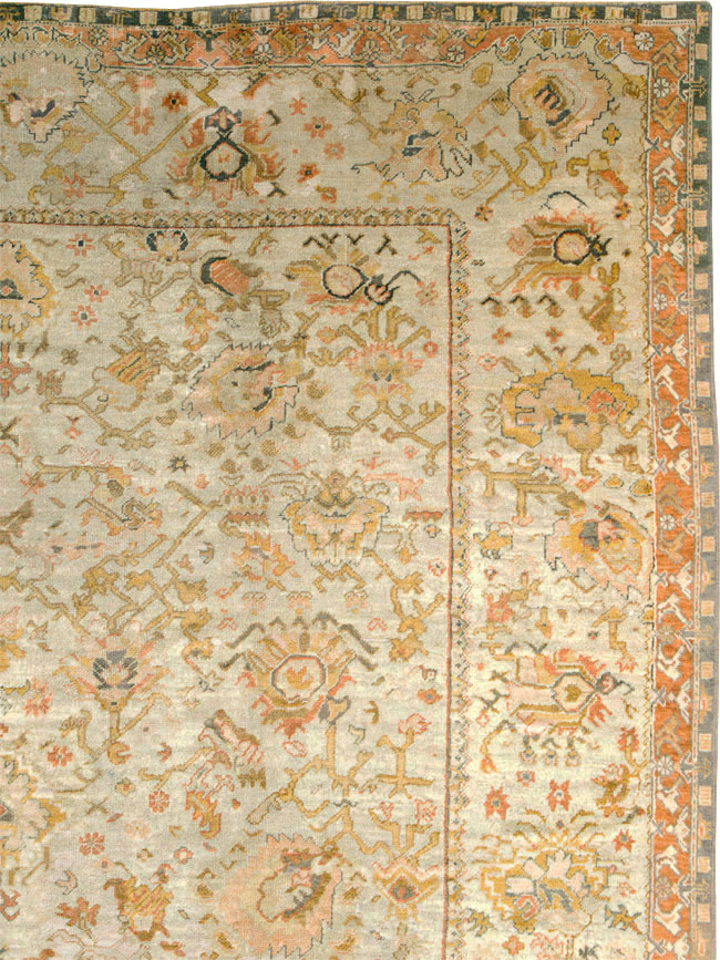 Antique Turkish Oushak Carpet, No.27644 - Gsblank