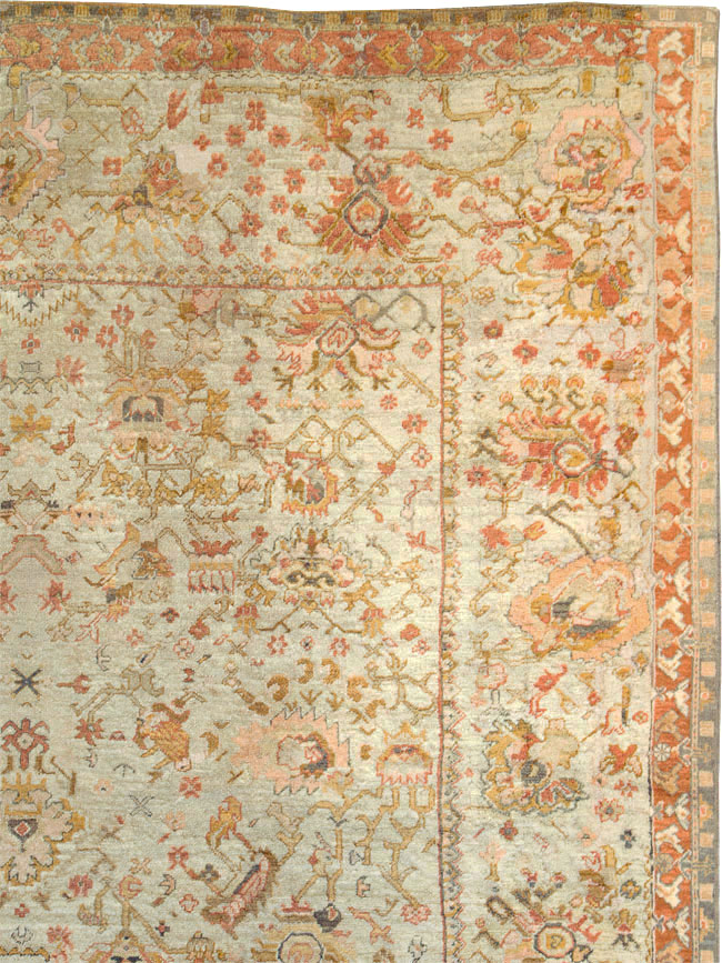 Antique Turkish Oushak Carpet, No.27644 - Gsblank