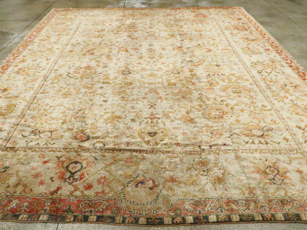 Antique Turkish Oushak Carpet, No.27644 - Gsblank