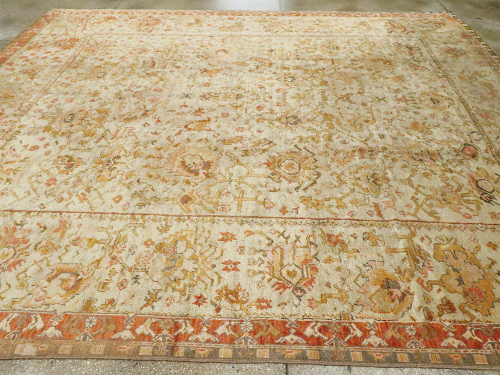 Antique Turkish Oushak Carpet, No.27644 - Gsblank